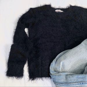 Black fuzzy sweater